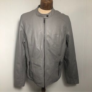 Womens Gray Faux Leather Jacket. Size XXL. Reitmans. 
24” pit to pit